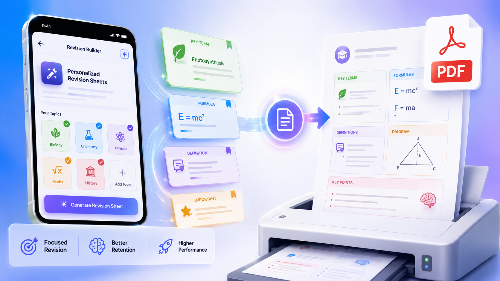 Fiche de révision personnalisée exportable en PDF